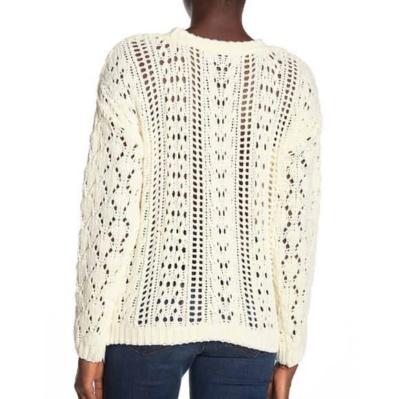 Olivia Sky Open Stitch Crochet Sweater - Picture 2 of 2